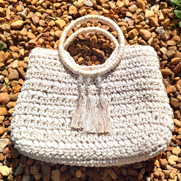 Cappelli Raffia Bag with Tassels - Picture 2 of 3